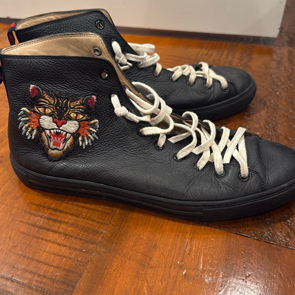 Gucci AUTHENTIC high top leather sneakers men